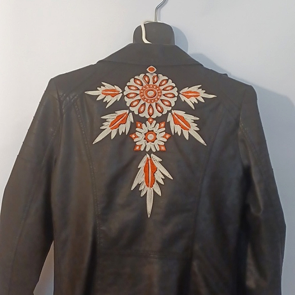 SALE!!!Miss Me Vintage faux leather jacket Sz.S